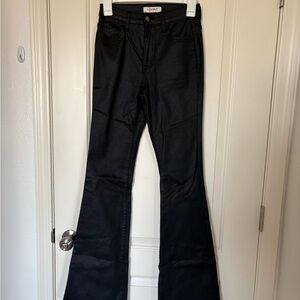 Vibrant Black Flared Jeans